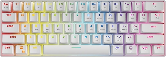 Изображение Klawiatura Savio WHITEOUT Outemu Red (SAVGK-WHITEOUT RED)