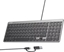 Picture of Klawiatura Unitek Unitek SlimTap Lekka klawiatura przewodowa biurowa USB-C/USB-A
