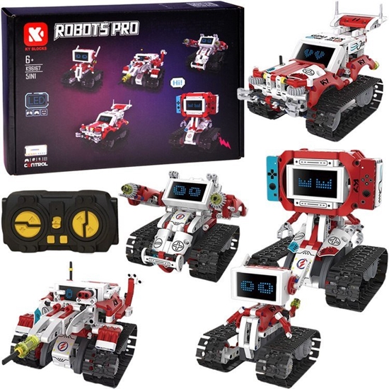 Picture of Klocki Techniczne Robots Pro 5w1 Zestaw z Pilotem i Ekranem LED RC0741 EDUKAMP