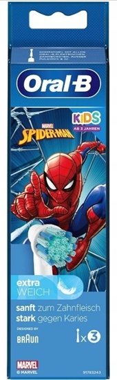 Изображение Kocówka Oral-B Kocówki do szczoteczki Oral-B Kids Spiderman 3 szt