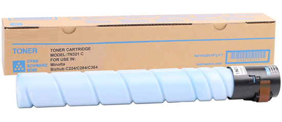 Picture of Konica-Minolta TN321C (A33K450) Toner Cartridge, Cyan