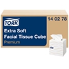 Изображение Kosmētiskās salvetes TORK Premium EXTRA SOFT, 2 sl., 100 salvetes, 21 x 20 cm, kubs, baltā krāsā (140278)