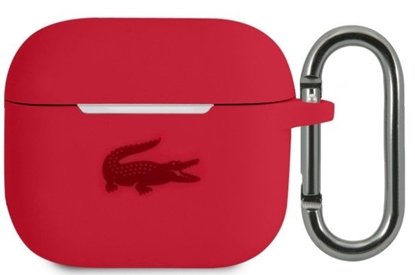 Изображение Lacoste Apple Airpods 3 Liquid Silicone Glossy Printing Logo Case Red