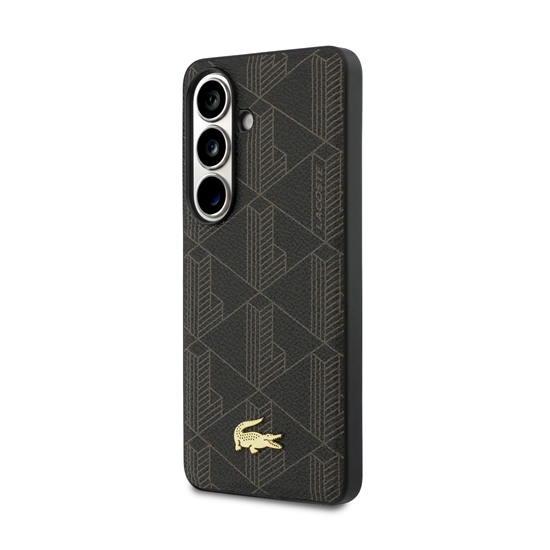 Picture of Lacoste PVC Blend Monogram Gold Logo Magnetic Case for Samsung Galaxy S26+ / brown