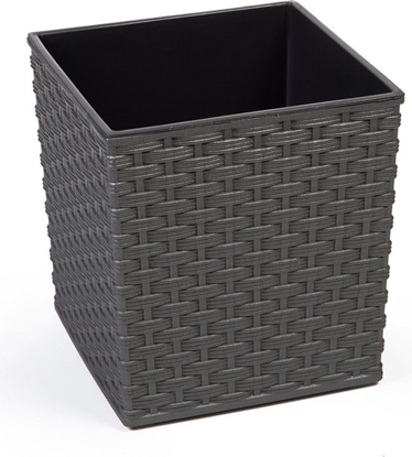 Изображение Lamela Doniczka Juka z wkadem Rattan Grafit 30x30x31
