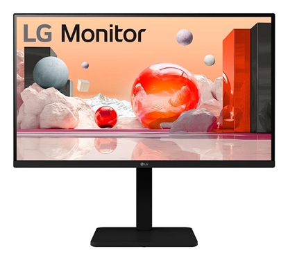 Attēls no LCD Monitor|LG|27"|Panel IPS|1920x1080|16:9|100Hz|Matte|Speakers|Swivel|Pivot|Height adjustable|Tilt|Colour Black|27BA550-B