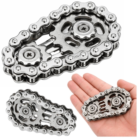 Изображение LeanToys Fidget spinner acuch zbatki stal nierdzewna