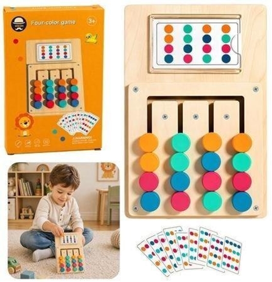 Изображение LeanToys Ukadanka logiczna dla dzieci z kartami