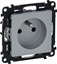 Picture of Legrand Gniazdo pojedyncze z/u 2P+Z aluminium (753381)