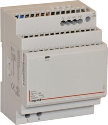 Attēls no Legrand Moduowy jednofazowy zasilacz impulsowy Klasa ochronnoci II 100-240 V AC / DC 24V - 92W 146724
