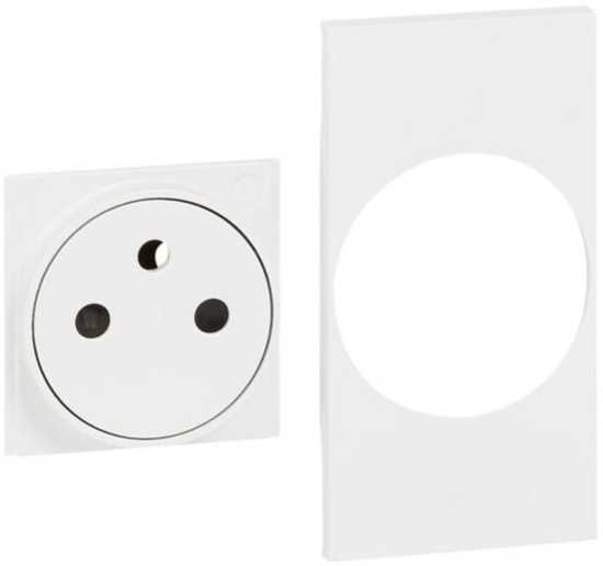 Picture of Legrand plakietka gniazda 2P+Zpas biay 2m KW55F
