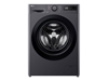 Picture of LG Washing machine | F2WR508SBM | Energy efficiency class A | Front loading | Washing capacity 8 kg | 1200 RPM | Depth 48 cm | Width 60 cm | Display | LED | Steam function | Direct drive | Black