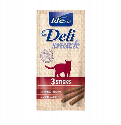 Изображение Life Pet Care LIFE CAT DELI SNACK  3 STICKS BEEF /      LIVER  (3szt x 5g )   /40