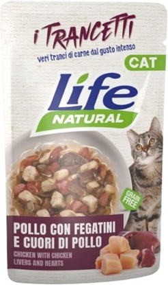 Attēls no Life Pet Care LIFE CAT sasz.55g CHUNKS CHICKEN +        HEARTS & LIVER  /30