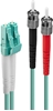 Picture of Lindy 15m OM3 LC - ST Duplex fibre optic cable Turquoise