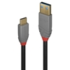Picture of Lindy 1m USB 3.1 Type A to C Cable, 5A PD, Anthra Line