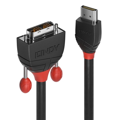 Attēls no Lindy 2m HDMI to DVI Cable, Black Line