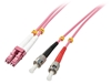 Picture of Lindy 46353 fibre optic cable 5 m LC ST OM4 Pink