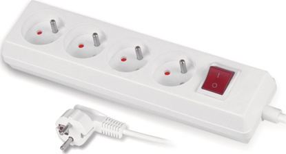 Изображение Listwa zasilajca Plastrol 4 gniazda 1.5 m biaa (PS-470WS/1,5)