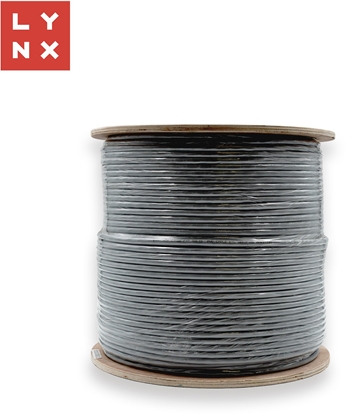 Attēls no LYNX FTP kabel, Cat6, PVC (Eca), celomdný, vnitní, edý, box 305m