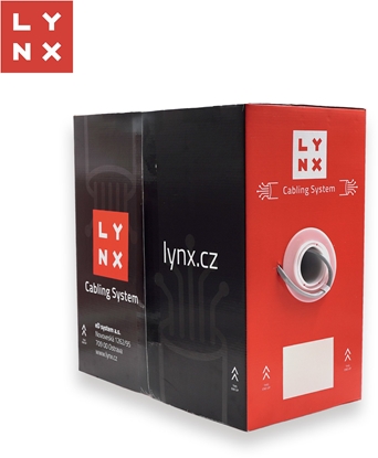 Attēls no LYNX UTP kabel, Cat6, PVC (Eca), celomdný, vnitní, edý, box 305m
