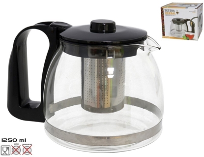 Attēls no Lumarko Szklany czajnik z filtrem do herbaty 1250 ml zioowej herbacie 13 × 14 × 19 cm KITCHEN&GO 8430540936828 (8430540936828)