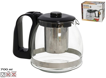 Attēls no Lumarko Szklany czajnik z filtrem do herbaty 700 ml zioowej herbacie 11 × 12 5 × 16 cm KITCHEN&GO 8430540936811