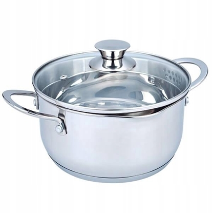 Picture of Maestro Garnek stalowy z pokrywk na indukcj gaz 20cm 3.0L MAESTRO MR-3510-20