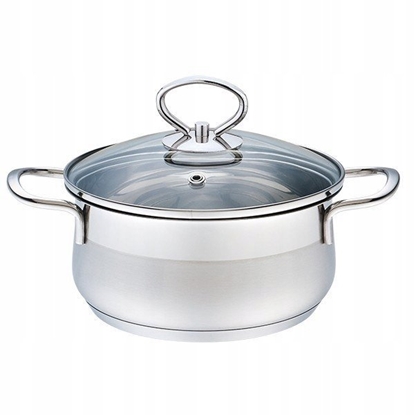 Picture of Maestro Garnek stalowy z pokrywk na indukcj gaz duy 26cm 7.0L MAESTRO MR-3508-26
