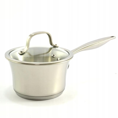 Picture of Maestro Rondel stalowy z pokrywk na indukcj gaz 16cm 1.25L MAESTRO MR-3505-16S