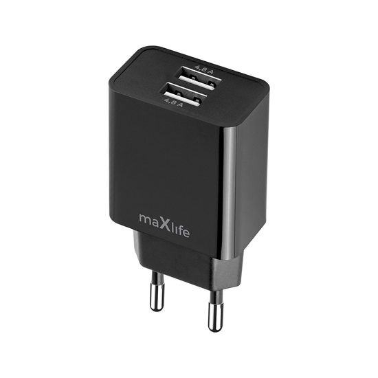 Picture of Maxlife MXTC-12 charger 1x USB-A 4,8A black