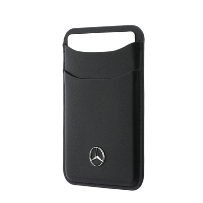Изображение Mercedes PU Leather MagSafe Card Holder Wallet Bla