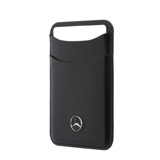 Изображение Mercedes PU Leather MagSafe Card Holder Wallet Bla