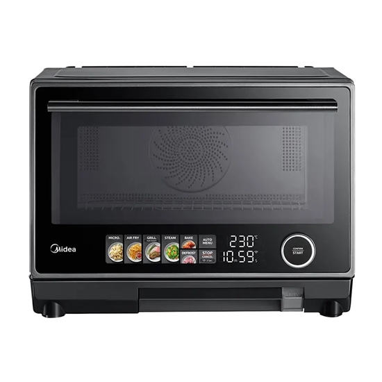 Изображение Midea Microwave oven | MSO25H | Free standing | 1000 W | Convection | 25 L | Grill | Black