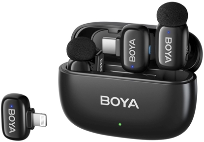 Picture of Mikrofon Boya Mikrofony BOYA mini 2-01 bezprzewodowe 2.4GHz USB-C - czarne