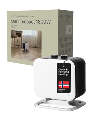 Picture of Mill | Heater | CUS1800MECWA | Fan heater | 1800 W | Number of power levels 2 | Suitable for rooms up to 10-30 m² | White