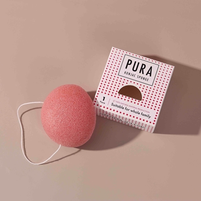 Изображение Mohani SISTER YOUNG_Pura Konjac Sponge gbka do mycia twarzy Konjac Pink