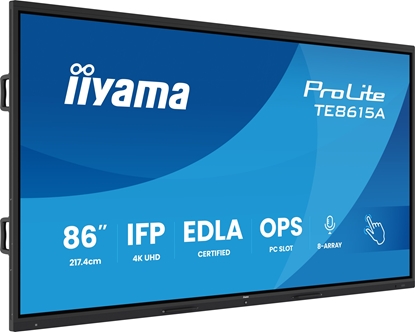 Attēls no Monitor iiyama IIYAMA 217.4cm(86") TE8615A-B2AG 16:9 M-Touch 2xHDMI+2xUSB-C wysyka