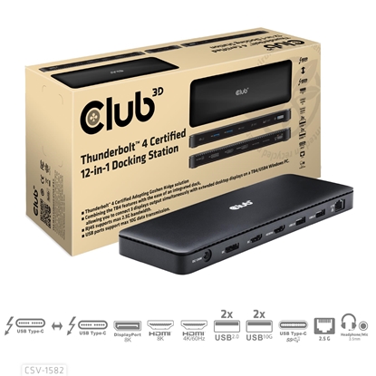 Изображение NB ACC DOCKING STATION 12IN1/THUNDERBOLT CSV-1582 CLUB3D