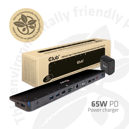 Attēls no NB ACC DOCKING STATION/USB-C 65W CSV-1564W65 CLUB3D