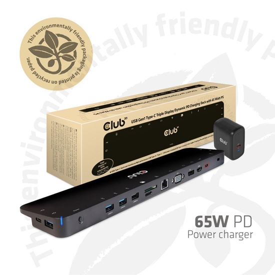 Picture of NB ACC DOCKING STATION/USB-C 65W CSV-1564W65 CLUB3D