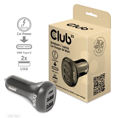 Attēls no NB CHARGER CAR/36W CAC-1921 CLUB3D