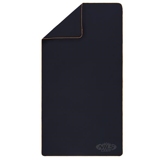 Изображение NCR12 BLACK-ORANGE MICROFIBRE TOWEL 180x100 NILS CAMP