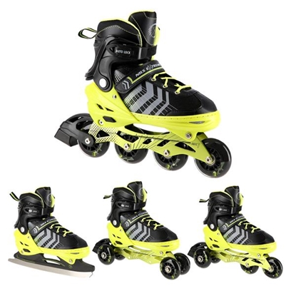 Picture of NH18192 4IN1 BLACK-GREEN SIZE L(39-43) SKRITUĻSLIDAS/HOKEJA SLIDAS