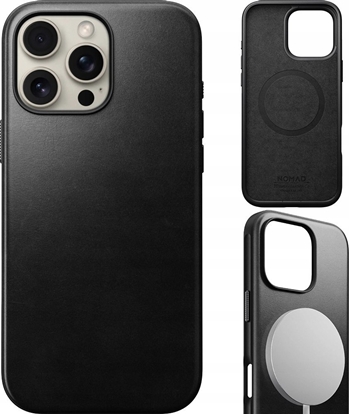 Picture of Nomad Nomad Modern Leather case, black - iPhone 16