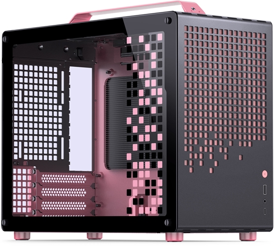 Picture of Obudowa Jonsplus Z20 Micro-ATX Obudowa z uchwytem - czarny/róowy