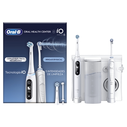 Изображение Oral-B Electric Toothbrush | iO6 & OxyJet | Rechargeable | For adults | Number of brush heads included 2 | Number of teeth brushing modes 5 | White