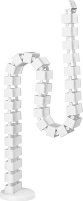 Attēls no Organizer InLine Cable duct flexible for height-adjustable desks, 4 compartments, 68x36mm max. 1.28m, white