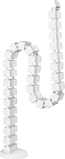 Picture of Organizer InLine Cable duct flexible for height-adjustable desks, 4 compartments, 68x36mm max. 1.28m, white