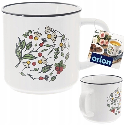 Изображение Orion Kubek Ceramiczny na Kaw Herbat Kakao Duy Kwiaty Prezent ORION 700 ml